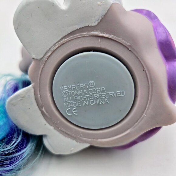 Vintage Keypers Baby Poke Turtle With Long Hair Blue Purple Tonka Read - Picture 10 of 10